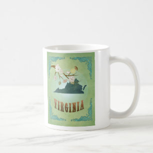 Virginia State Karte – Grün Kaffeetasse