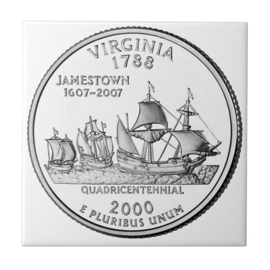 Virginia State Quarter Fliese (Vorderseite)