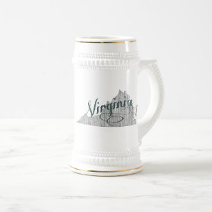Virginia State Typografie Bierglas
