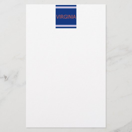 Virginia Stationery Briefpapier (Vorderseite)