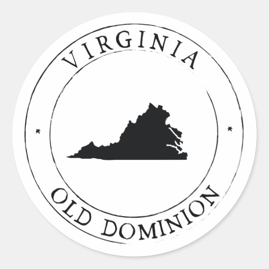 Virginia Sticker Umschlag Aufkleber (Vorderseite)