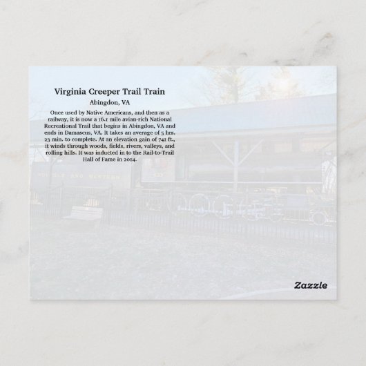 Virginia Strampler Postkarte (Rückseite)