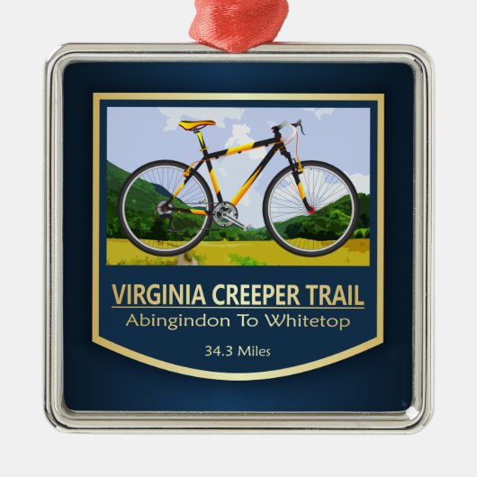 Virginia Strampler Trail (bike2) Ornament Aus Metall (Vorne)