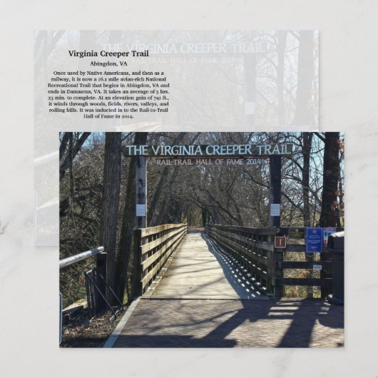 Virginia Strampler Trail Postkarte (Vorne/Hinten)