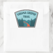Virginia Strampler Trail Rechteckiger Aufkleber (Tasche)