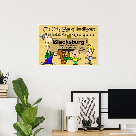 Virginia Tech Rivalry mit Virginia Poster (Heimbüro)