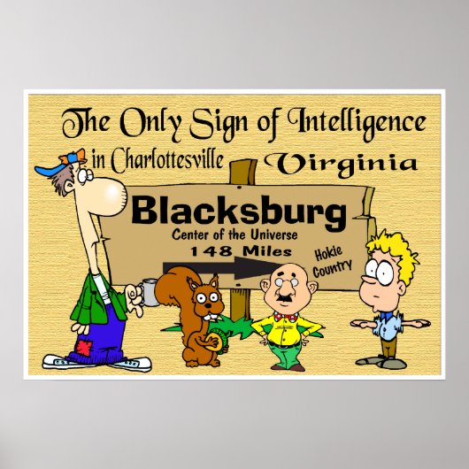 Virginia Tech Rivalry mit Virginia Poster (Vorne)