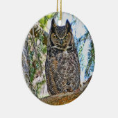 Virginia-Uhu-Anstarren Keramikornament (Rechts)