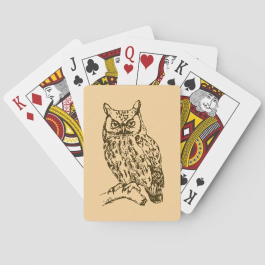 Virginia-Uhu-Pfirsich Spielkarten (Rückseite)