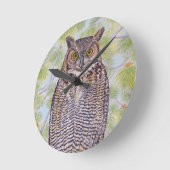 Virginia-Uhu Runde Wanduhr (Winkel)