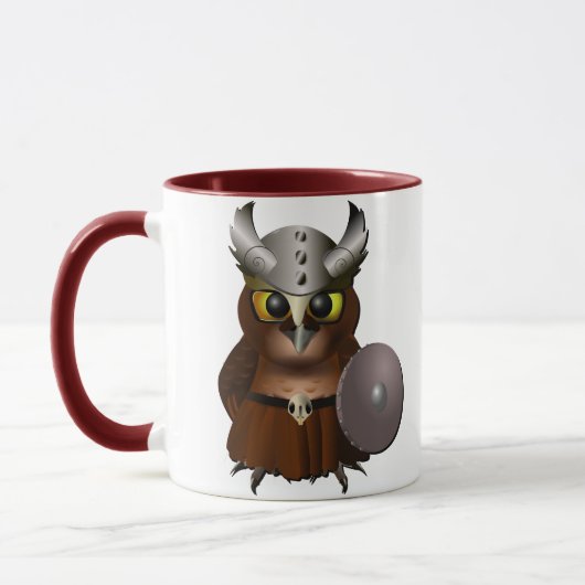 "Virginia-Uhu-" Viking-Sturzhelm-Eule Tasse (Links)