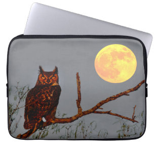 Virginia-Uhu   Vollmond Laptopschutzhülle