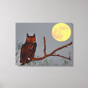 Virginia-Uhu   Vollmond Leinwanddruck