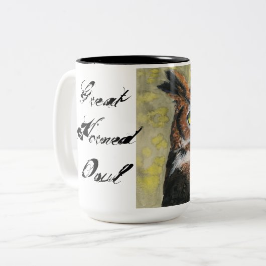 Virginia-Uhu Zweifarbige Tasse (Vorderseite Links)