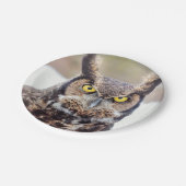 Virginia-Uhuporträt Pappteller (Schrägansicht)