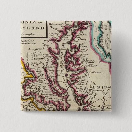Virginia und Maryland Button (Vorderseite)