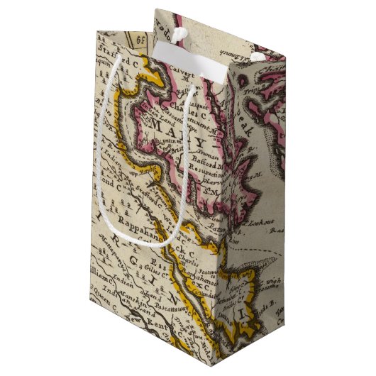 Virginia und Maryland Kleine Geschenktüte (Rückseite Schrägansicht)