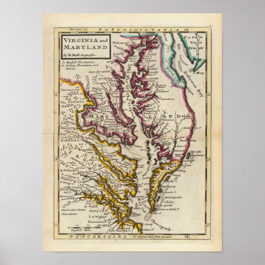 Virginia und Maryland Poster (Vorne)