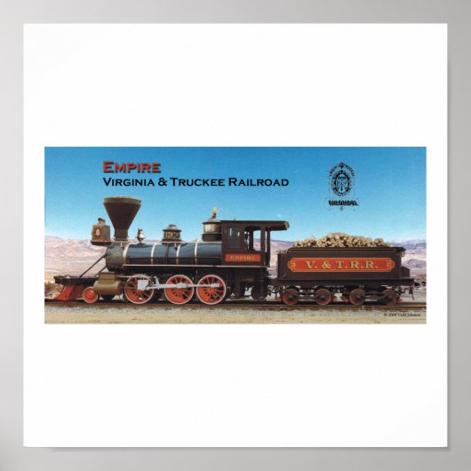 Virginia und Truckee Railroad Motor Empire Print Poster (Vorne)