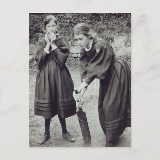 Virginia und Vanessa Stephen, in St. Ives, 1894 Postkarte (Vorderseite)