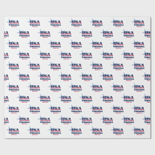 Virginia US Flagge Staat Geschenkpapier (Flach)