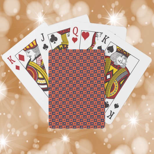 Virginia US State Orange and Blue Pattern Spielkarten