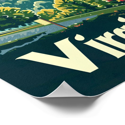 Virginia USA Famous Travel Place Poster (Ecke)