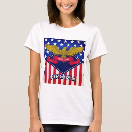 Virginia USA Flag T-Shirt (Vorderseite)