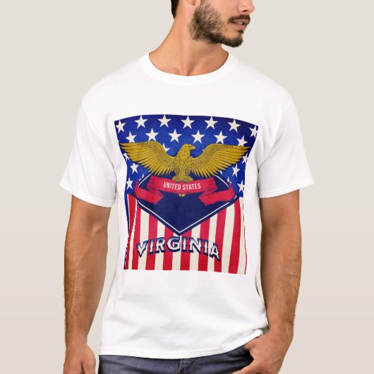 Virginia USA Flag T-Shirt (Vorderseite)
