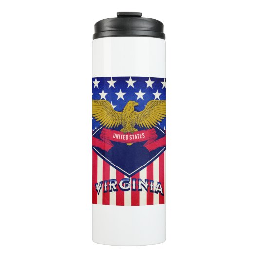 Virginia USA Flag Thermosbecher (Vorderseite)