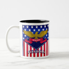 Virginia USA Flag Zweifarbige Tasse
