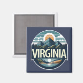 Virginia, USA Magnet (Vorderseite/Rückseite)