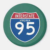 Virginia VA I-95 Interstate Highway Shield - Magnet (Vorne)