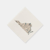 Virginia Vintage Picture Map Antique State Chart Serviette (Ecke)