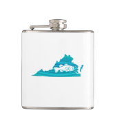Virginia Wave Fishing Flachmann (Vorderseite)