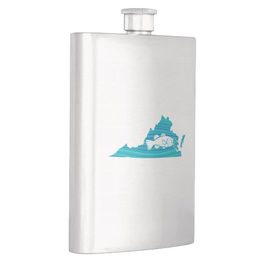 Virginia Wave Fishing Flachmann (Rechts)