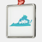 Virginia Wave Fishing Ornament Aus Metall (Links)