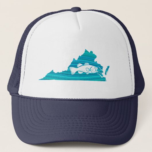 Virginia Wave Fishing Truckerkappe (Vorderseite)