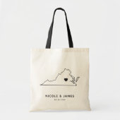 Virginia Wedding Welcome Bag Tasche, Schwarzer Sta Tragetasche (Vorne)