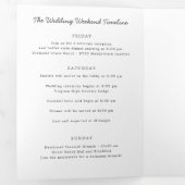 Virginia Wedding Welcome Letter & Itinerary Dreifach-gefaltete Programmkarte (Innen Erste Seite)