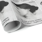 Virginia Woolf Anonymous war ein Zitat von Frauen Geschenkpapier (Rolleneckpunkt)