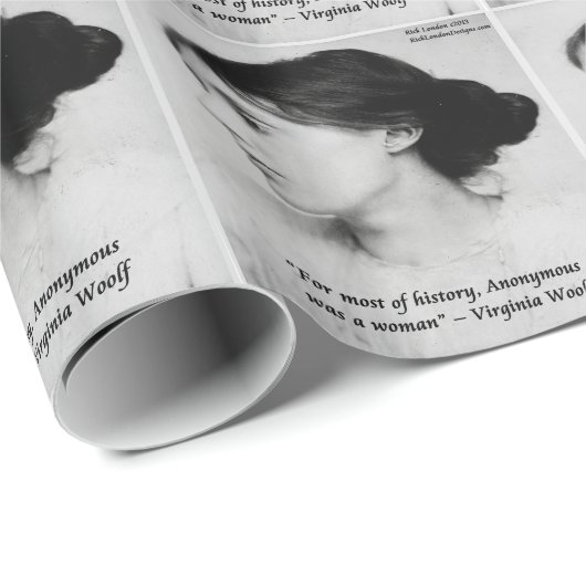 Virginia Woolf Anonymous war ein Zitat von Frauen Geschenkpapier (Rolleneckpunkt)