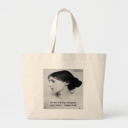 Virginia Woolf Anonymous war ein Zitat von Frauen Jumbo Stoffbeutel (Vorne)