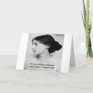 Virginia Woolf Anonymous Was A Woman Zitat Karte