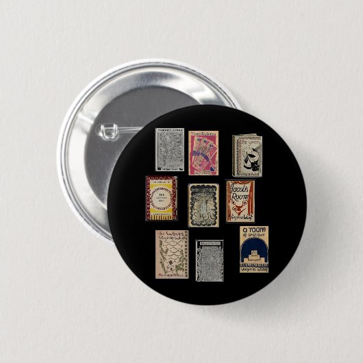 Virginia Woolf Books Button (Vorne & Hinten)