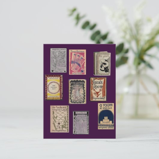 Virginia Woolf Books Postkarte (Stehend Vorderseite)
