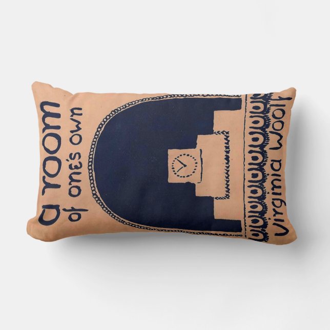 Virginia Woolf Buch Cover A Room of One Lendenkissen (Vorderseite)