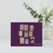 Virginia Woolf Bücher Postkarte (Stehend Vorderseite)