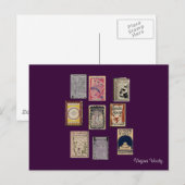 Virginia Woolf Bücher Postkarte (Vorne/Hinten)