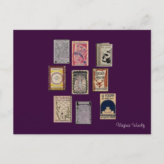 Virginia Woolf Bücher Postkarte (Vorderseite)